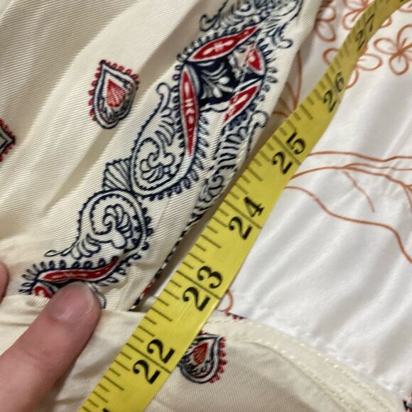 J. Crew Drapey Paisley Long Sleeve Button Up Shirt Size XL Buttermilk - Picture 5 of 9